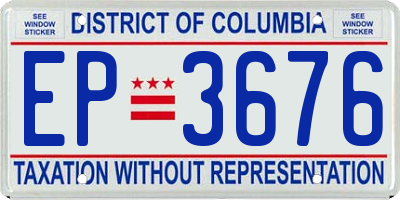 DC license plate EP3676