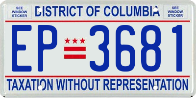 DC license plate EP3681