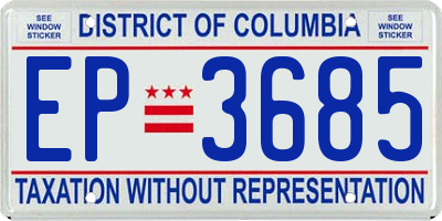 DC license plate EP3685