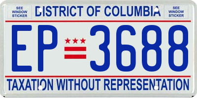 DC license plate EP3688