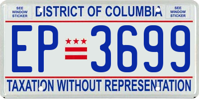 DC license plate EP3699