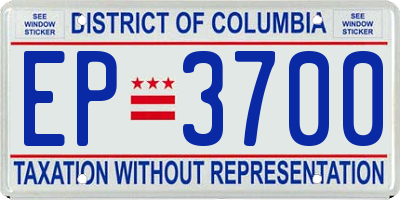 DC license plate EP3700