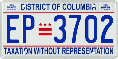 DC license plate EP3702