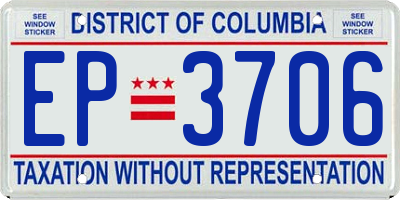 DC license plate EP3706