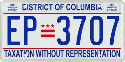 DC license plate EP3707