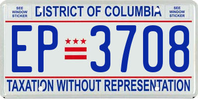DC license plate EP3708