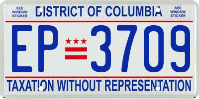 DC license plate EP3709