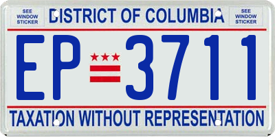DC license plate EP3711