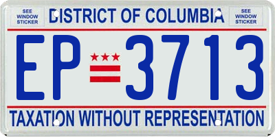 DC license plate EP3713