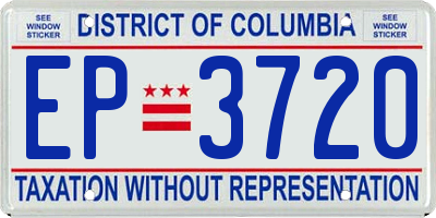 DC license plate EP3720