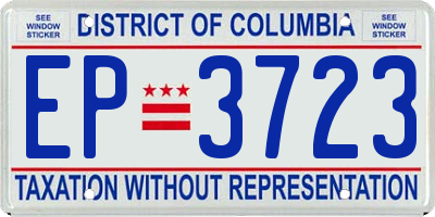 DC license plate EP3723