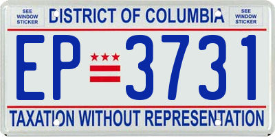 DC license plate EP3731