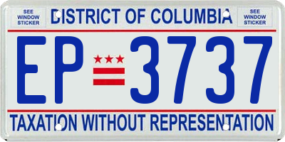 DC license plate EP3737