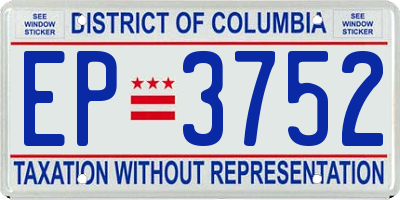 DC license plate EP3752