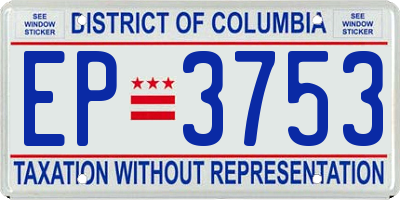DC license plate EP3753