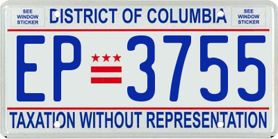 DC license plate EP3755