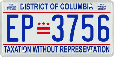 DC license plate EP3756