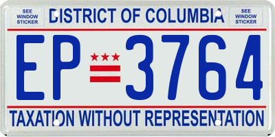DC license plate EP3764