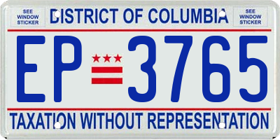 DC license plate EP3765