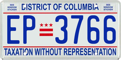 DC license plate EP3766