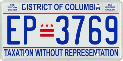 DC license plate EP3769