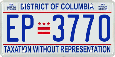 DC license plate EP3770