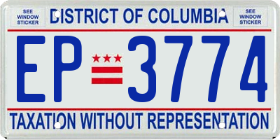 DC license plate EP3774