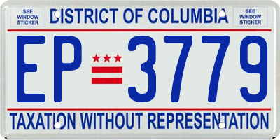 DC license plate EP3779