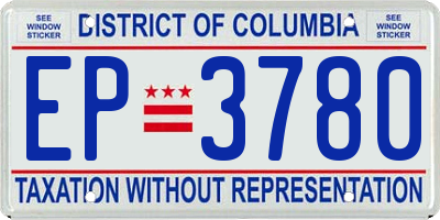 DC license plate EP3780