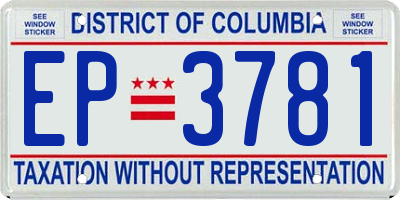 DC license plate EP3781