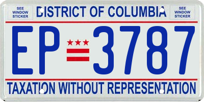DC license plate EP3787