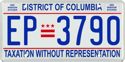 DC license plate EP3790