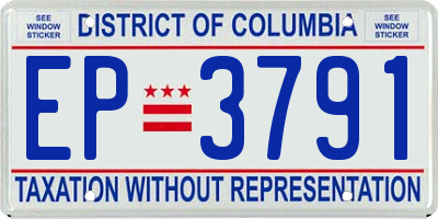 DC license plate EP3791