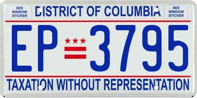 DC license plate EP3795