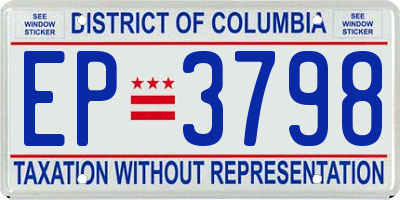 DC license plate EP3798