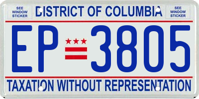 DC license plate EP3805