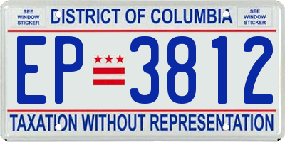 DC license plate EP3812