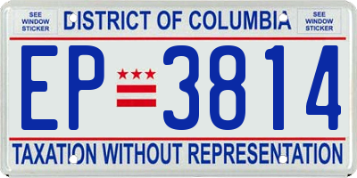 DC license plate EP3814