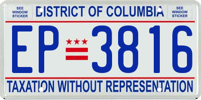 DC license plate EP3816
