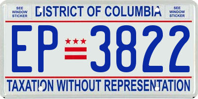 DC license plate EP3822