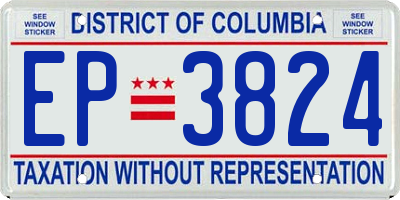 DC license plate EP3824