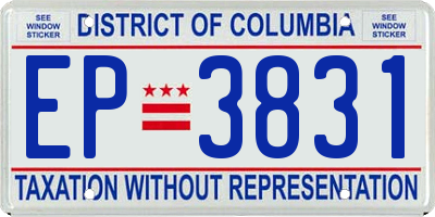 DC license plate EP3831
