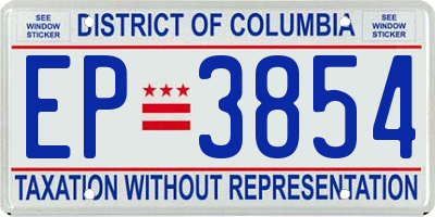 DC license plate EP3854