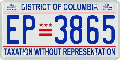 DC license plate EP3865