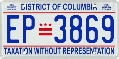 DC license plate EP3869
