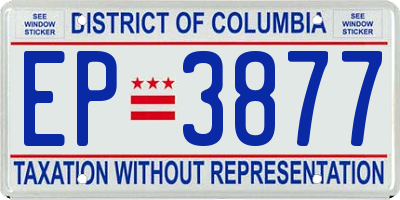 DC license plate EP3877