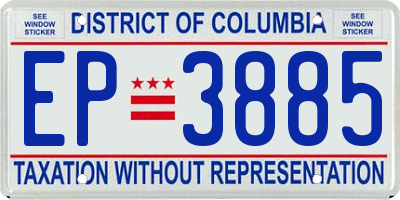 DC license plate EP3885