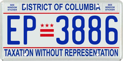 DC license plate EP3886