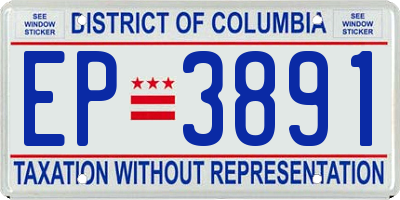 DC license plate EP3891