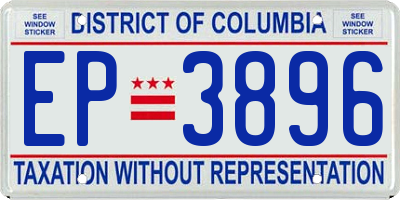DC license plate EP3896
